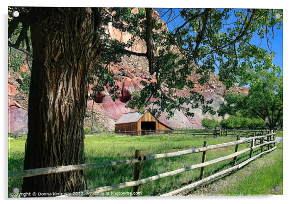 Gifford Barn Acrylic by Donna Kennedy