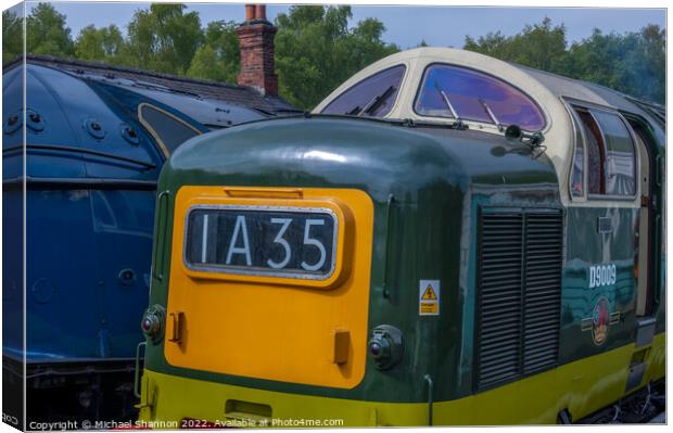 Deltic at Grosmont Station, NYMR Canvas Print by Michael Shannon