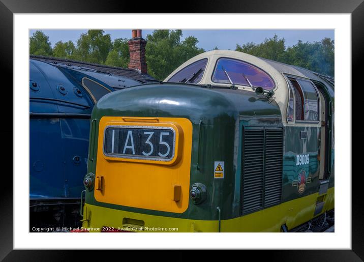 Deltic at Grosmont Station, NYMR Framed Mounted Print by Michael Shannon