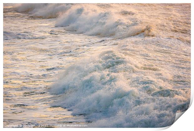 Ocean waves close up Print by Paulo Rocha