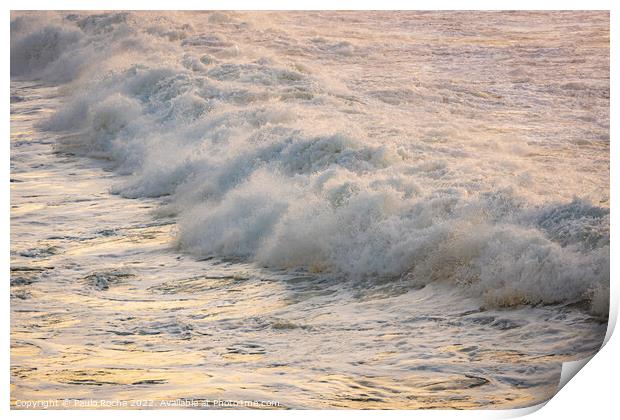 Ocean wave close up Print by Paulo Rocha