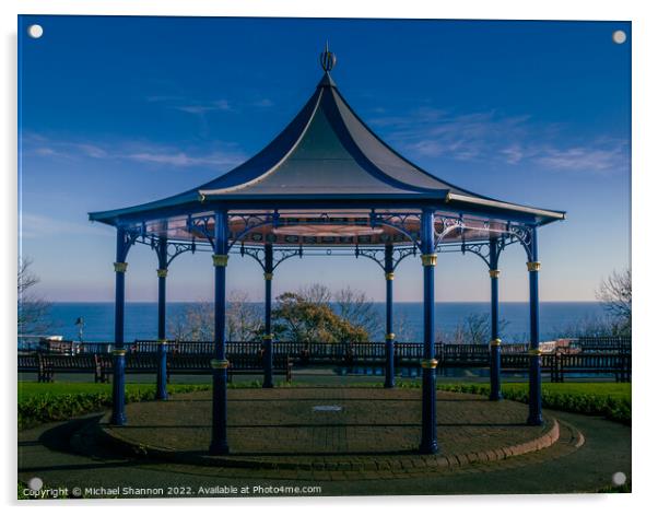The bandstand in the seaside town of Filey Acrylic by Michael Shannon