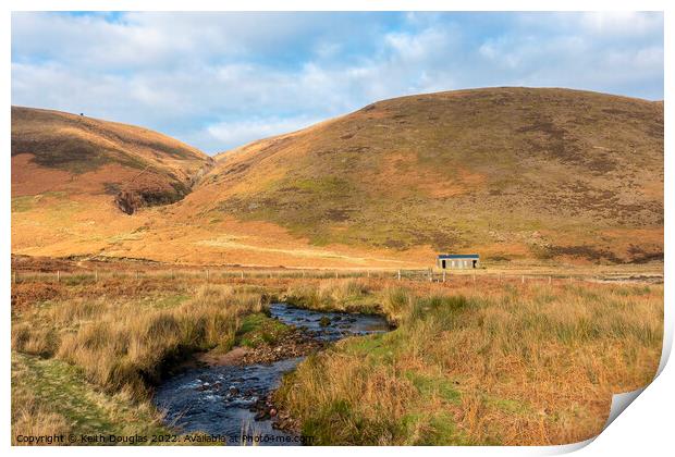 Bleadale Water and Langden Castle in the Forest of Bowland Print by Keith Douglas