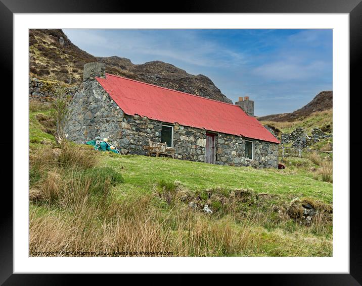 Old croft house, Moilingeanais, Isle of Harris Framed Mounted Print by Photimageon UK