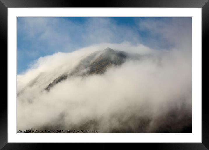 Mountain Mist Framed Mounted Print by Simon Johnson