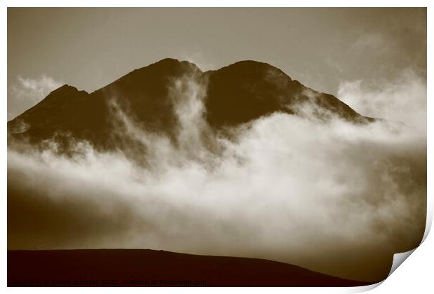 Mountain Mist Print by Simon Johnson