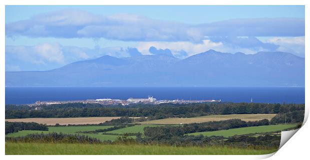 A South Ayrshire view over Troon to Arran Print by Allan Durward Photography