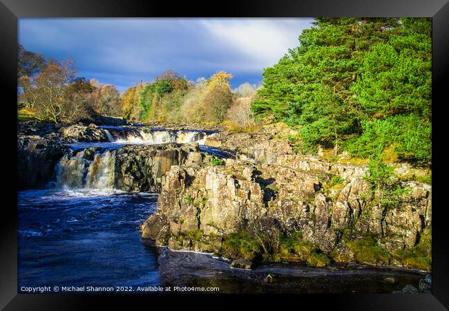 Low Force waterfall in Upper Teesdale  Framed Print by Michael Shannon