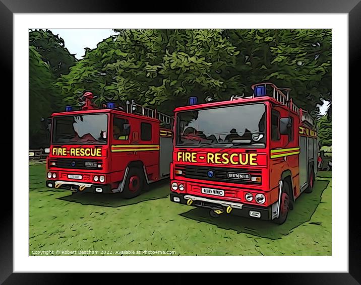 Dennis Fire Engine  Framed Mounted Print by Robert Beecham