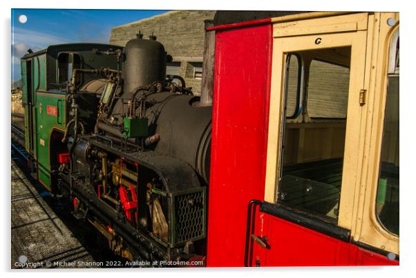 Padern Steam Locomotive - Snowdon Mountain Railway Acrylic by Michael Shannon