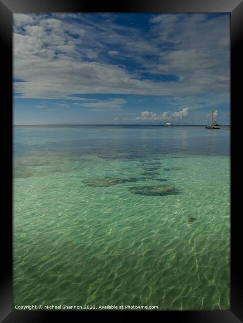 Beautiful clear sea, Panglao Beach, Bohol, Philipp Framed Print by Michael Shannon