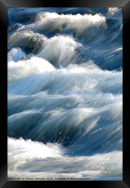 Wild water Framed Print by Simon Johnson