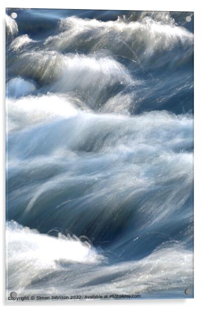 Fast flowing water Acrylic by Simon Johnson