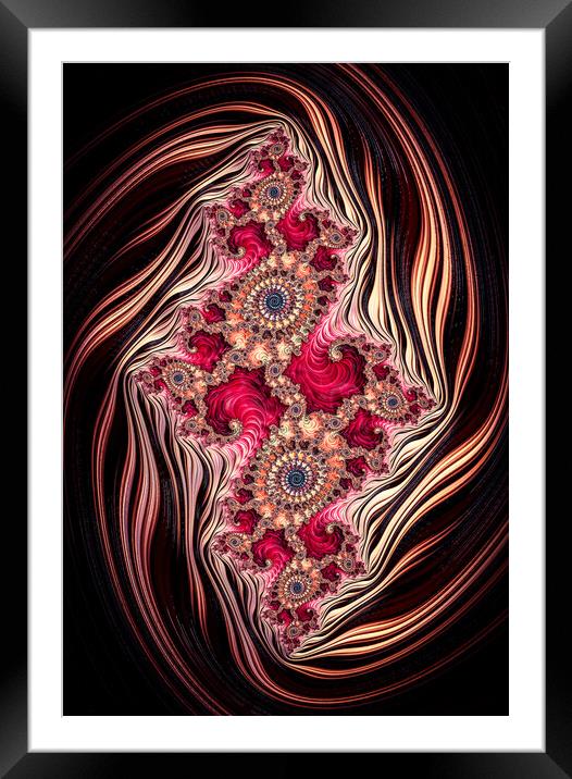 Fire Fractals Framed Mounted Print by Vickie Fiveash