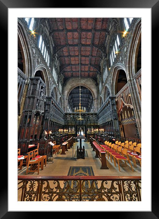 Manchester Cathedral Framed Mounted Print by Jason Connolly