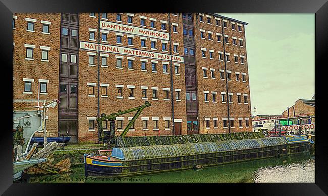 National Waterways Museum Gloucester Dock  Framed Print by Peter F Hunt