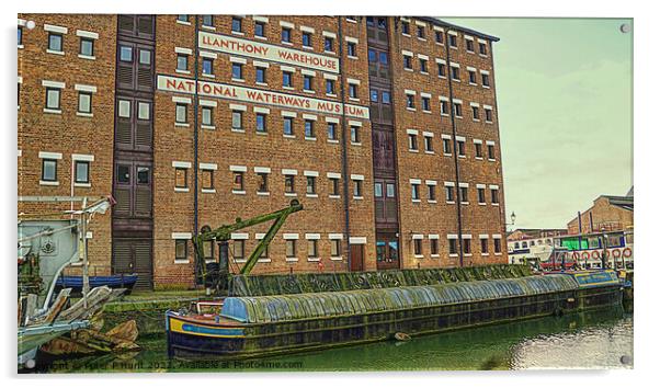 National Waterways Museum Gloucester Dock  Acrylic by Peter F Hunt