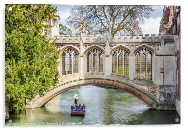 Bridge of Sighs, Cambridge Acrylic by Jim Monk
