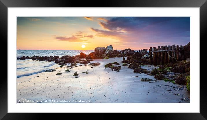 Seagrove Bay Sunrise Framed Mounted Print by Jim Monk