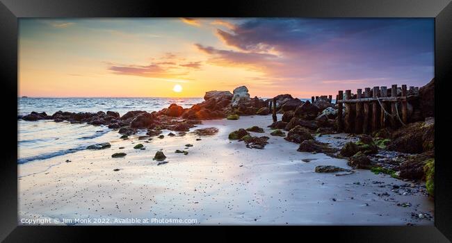 Seagrove Bay Sunrise Framed Print by Jim Monk