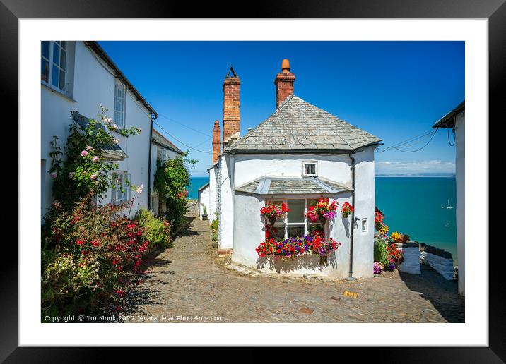 Colourful Clovelly Framed Mounted Print by Jim Monk