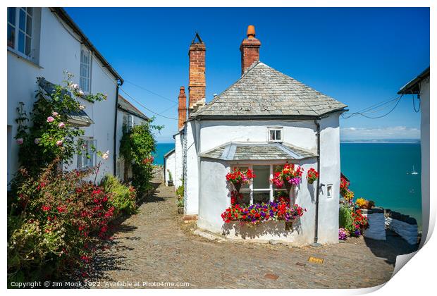 Colourful Clovelly Print by Jim Monk