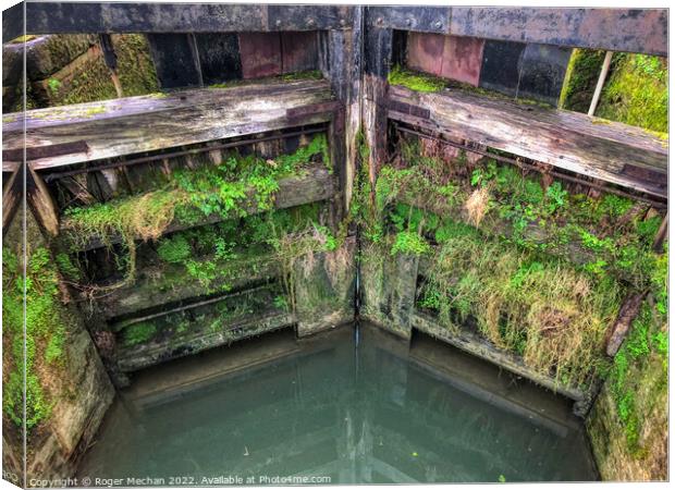 Nature Colonising the Lock Gates Canvas Print by Roger Mechan