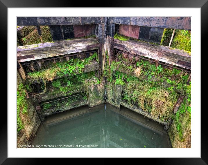 Nature Colonising the Lock Gates Framed Mounted Print by Roger Mechan