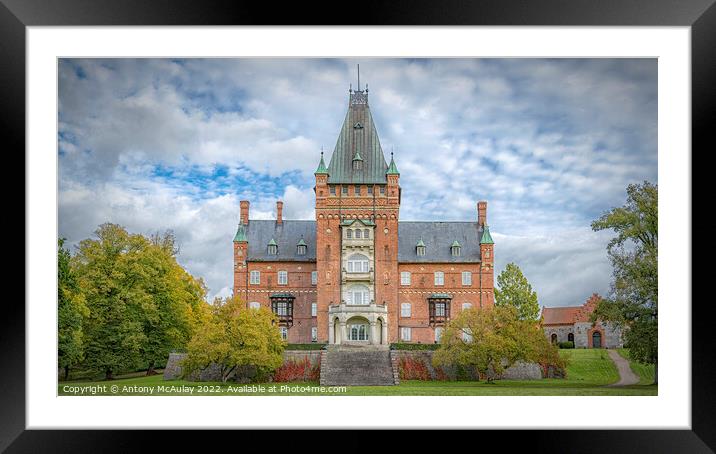 Trollenas Castle Facade Panorama Framed Mounted Print by Antony McAulay