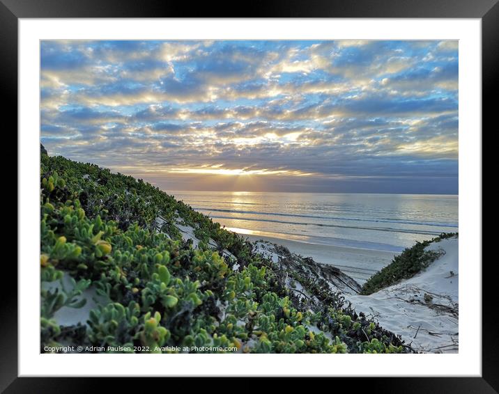 Sunrise from the dunes Framed Mounted Print by Adrian Paulsen