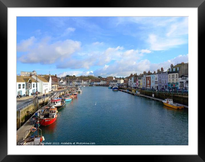 Weymouth Harbour  Framed Mounted Print by Les Schofield