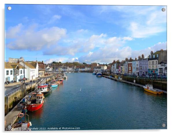 Weymouth Harbour  Acrylic by Les Schofield
