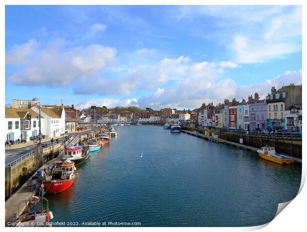 Weymouth Harbour  Print by Les Schofield
