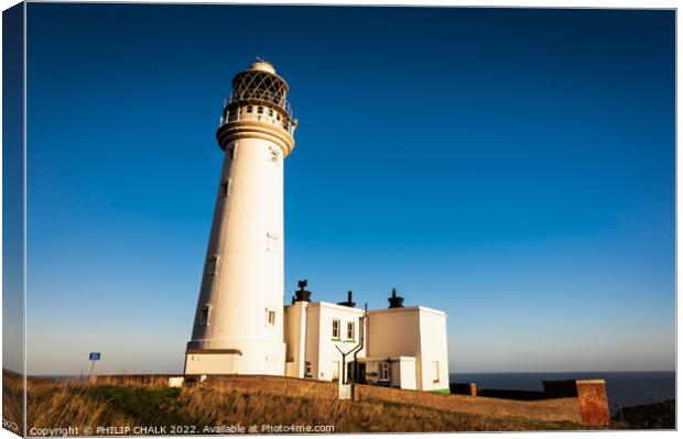 Flamborough lighthouse 671 Canvas Print by PHILIP CHALK