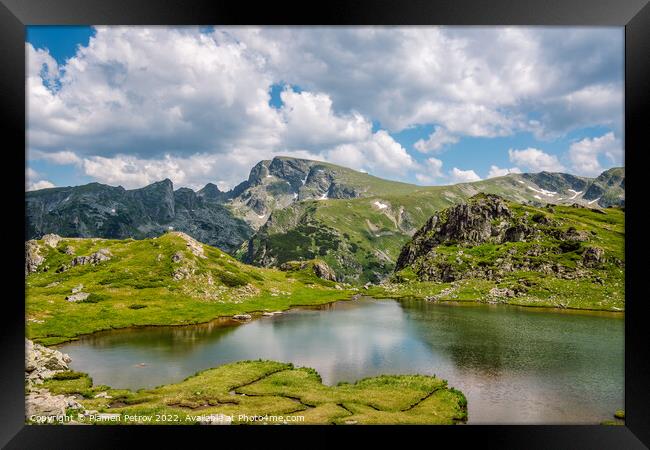 Summer lake in Rila Mountain, Bulgaria. Framed Print by Plamen Petrov