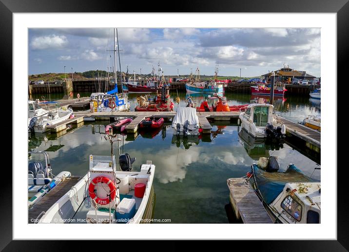 Boats moored in Padstow Harbour, Cornwall Framed Mounted Print by Gordon Maclaren