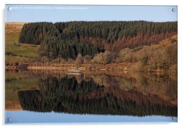 Pontsticill Reservoir, Merthyr Tydfil, South Wales, UK Acrylic by Andrew Bartlett