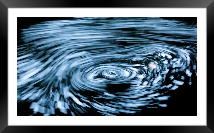 River of swirls  Framed Mounted Print by christian maltby