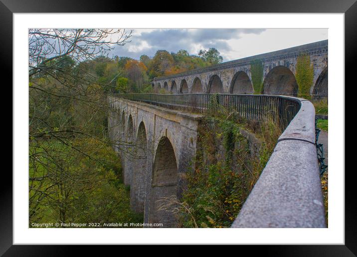 Chirk Aqueduct and Viaduct Framed Mounted Print by Paul Pepper
