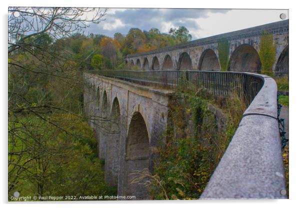Chirk Aqueduct and Viaduct Acrylic by Paul Pepper