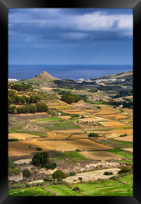 Gozo Island Landscape In Malta Framed Print by Artur Bogacki