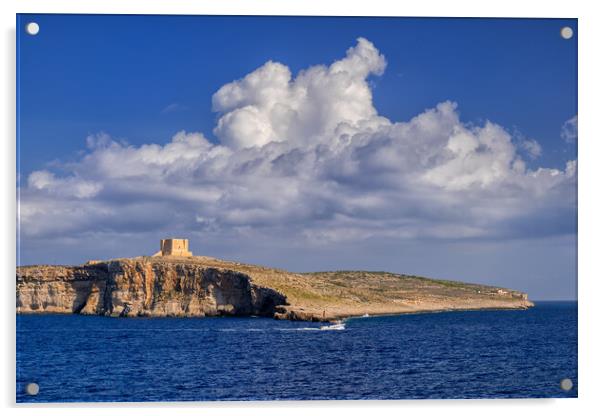 Comino Island In Malta Acrylic by Artur Bogacki