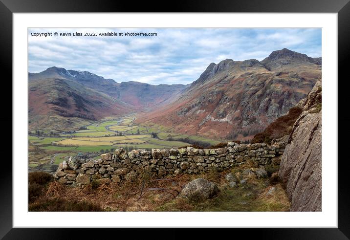 Lake district view Framed Mounted Print by Kevin Elias