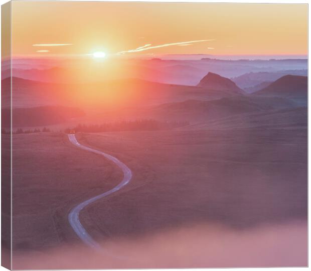 Axe Edge sunrise Canvas Print by John Finney