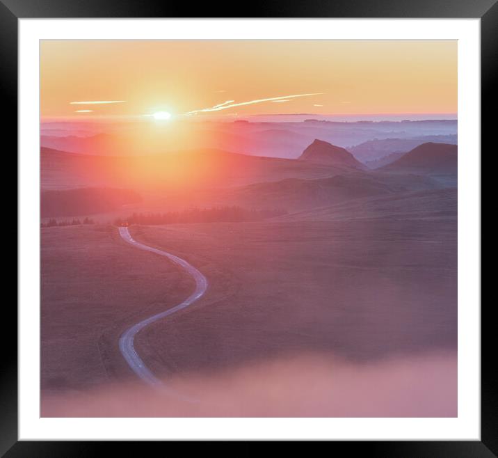 Axe Edge sunrise Framed Mounted Print by John Finney