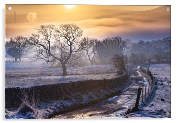 Jack Frost Sunrise Acrylic by John Finney