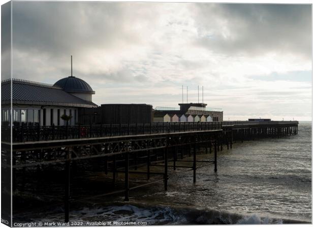 Hastings Pier in Winter. Canvas Print by Mark Ward