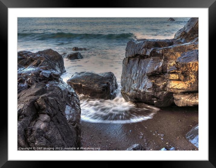 Find A Way Through North Sea Coast Scotland Framed Mounted Print by OBT imaging