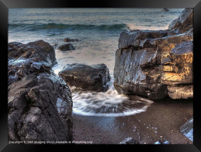 Find A Way Through North Sea Coast Scotland Framed Print by OBT imaging