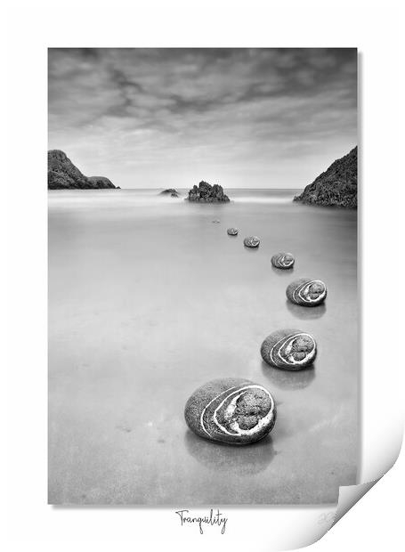 Tranquility  in mono Print by JC studios LRPS ARPS